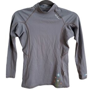 NRS Rashguard Swim Top Gray XS Sun Protection SPF Beach Surf Swim Fishing‎